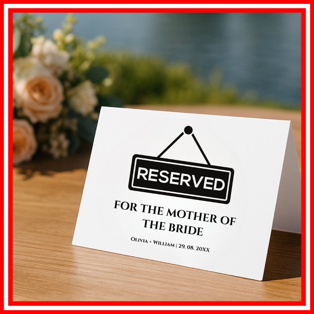 Tarjeta de silla reservada para la ceremonia de Bo (Subido por el creador)