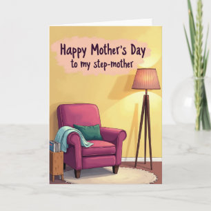 Tarjeta de sillón del Día de la Madre Cálido
