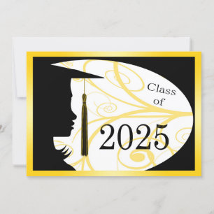Tarjeta de silueta amarilla y negra 2025