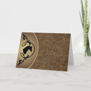 Tarjeta de silueta de caballo