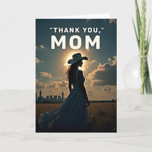 Tarjeta de Silueta de Mamá Gracias