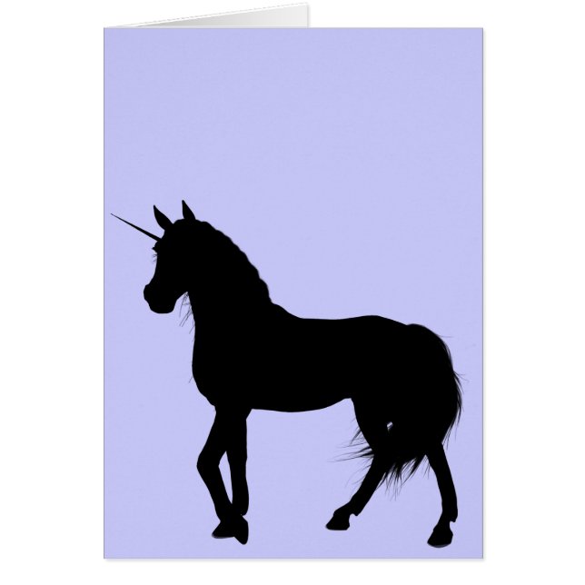 Tarjeta de silueta de unicornio (Frente)