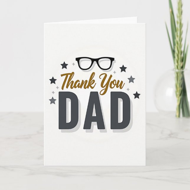 Tarjeta de Silueta Gracias Papá (Anverso)