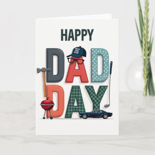 Tarjeta de Símbolos del Día del Padre Amoroso