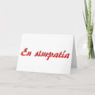 Tarjeta de simpatía