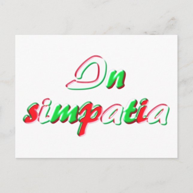 Tarjeta de simpatía (Anverso)