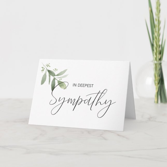 Tarjeta de simpatía acuarela - Sripture KJV Verse (Anverso)