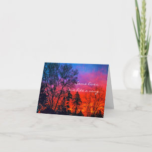 Tarjeta de simpatía al amanecer