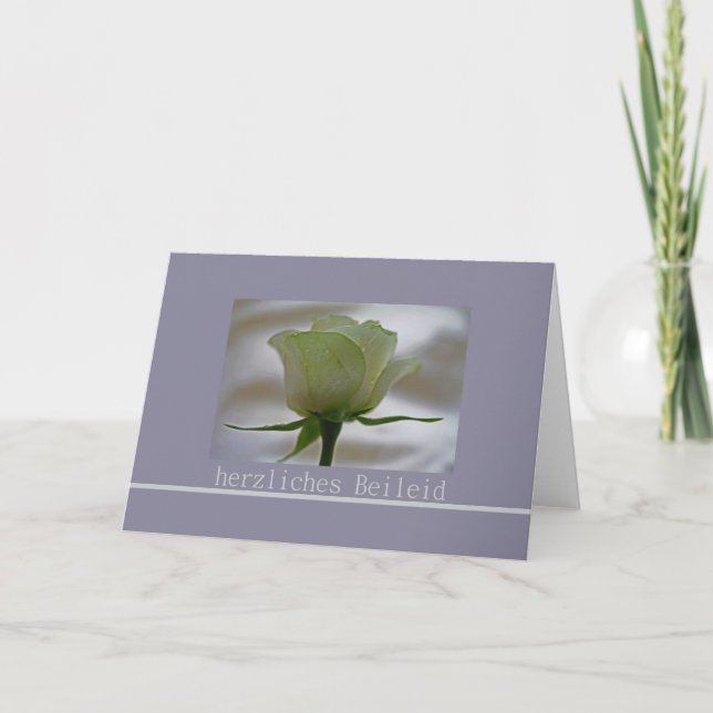 tarjeta de simpatía alemana gris rosa blanco (Anverso)