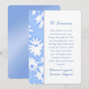 Tarjeta de simpatía azul cielo Color Me Daisies