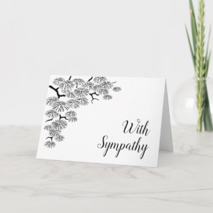 Tarjeta de simpatía blanca Pine Branch