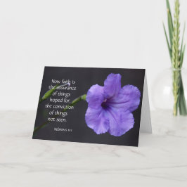 Tarjeta de simpatía, Bloom púrpura, versículo de l