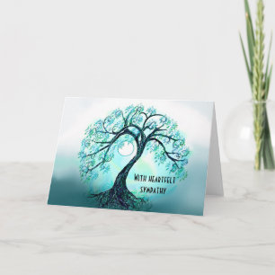 Tarjeta de simpatía Blue Tree of Life