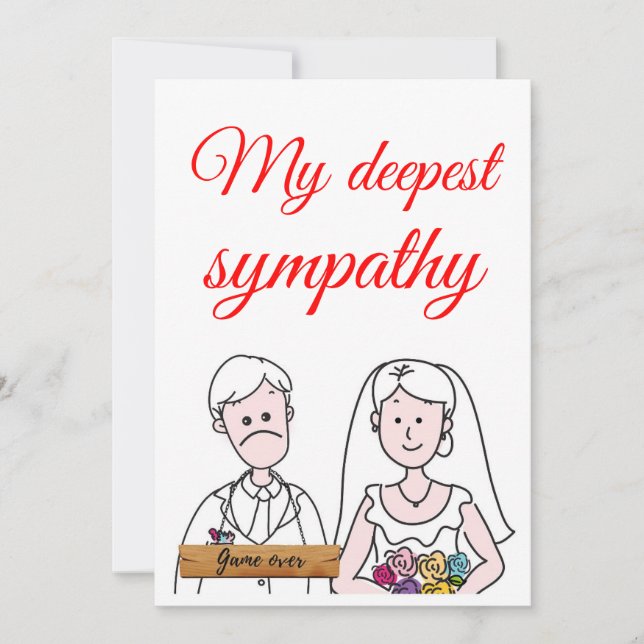 Tarjeta de simpatía Boda divertida PERSONALIZADA p (Anverso)