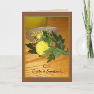 Tarjeta de simpatía "Boutonniere" con sobre
