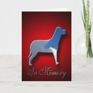 Tarjeta de simpatía canina en memoria