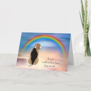 Tarjeta de simpatía con el arcoiris de Beagle