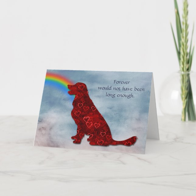 Tarjeta de simpatía con el arcoiris por pérdida de (Anverso)