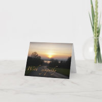 Tarjeta de simpatía con hermosa puesta de sol