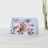 tarjeta de simpatía con la floración rosa alemana