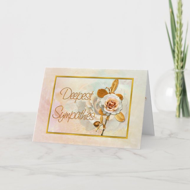 Tarjeta De Simpatía Con Un Hermoso Rosa (Anverso)