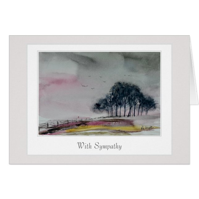 Tarjeta de simpatía con un verso solidario (Anverso (Horizontal))