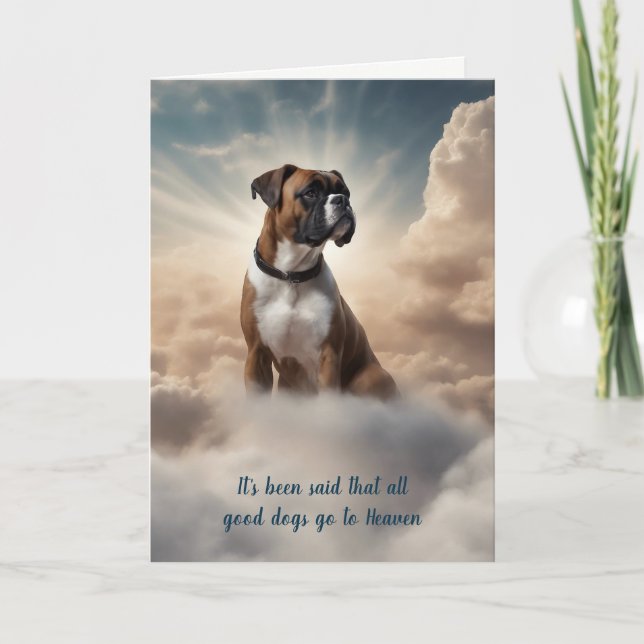 Tarjeta de simpatía contra la pérdida de Boxer Dog (Anverso)