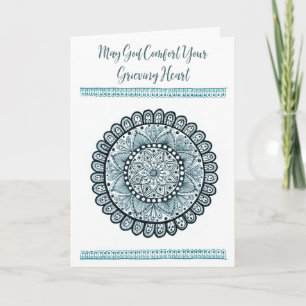 Tarjeta de simpatía cristiana con medallón verde