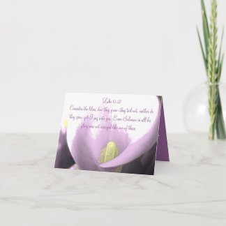 Tarjeta de simpatía cristiana considera a los liri