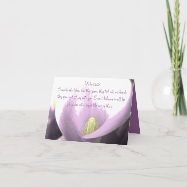 Tarjeta de simpatía cristiana considera a los liri (Anverso)