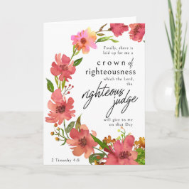 Tarjeta de simpatía cristiana - Corona de justicia