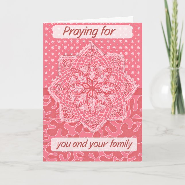 Tarjeta de simpatía cristiana Diseño de Doodle Ros (Anverso)