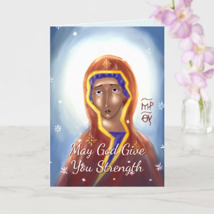 Tarjeta de simpatía cristiana (Virgen María)