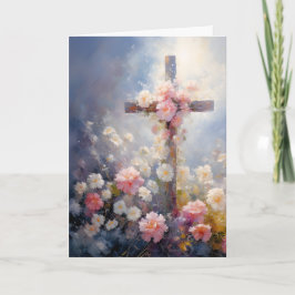 Tarjeta de simpatía Cruz floral