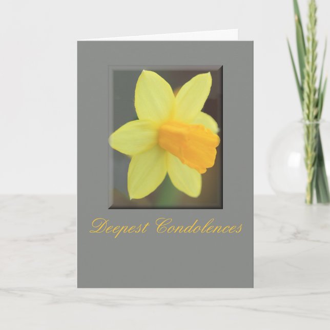 Tarjeta de simpatía Daffodil Amarillo (Anverso)