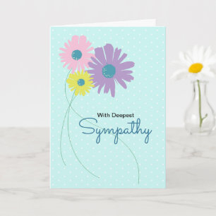 Tarjeta de simpatía Daisy Bouquet Wildflower