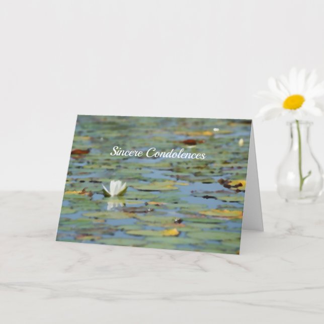 Tarjeta de simpatía de acuarela de flor de lago de (Planta pequeña)