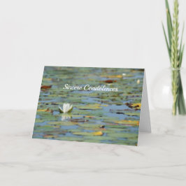 Tarjeta de simpatía de acuarela de flor de lago de
