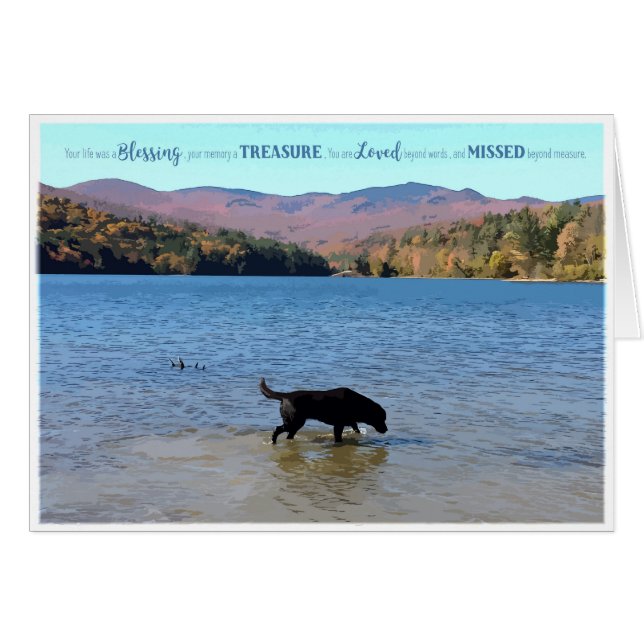 Tarjeta de simpatía de Black Lab - Simpatía del pe (Anverso (Horizontal))