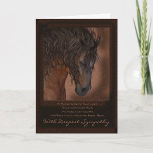 Tarjeta de Simpatía de Caballo mascota - Pérdida d