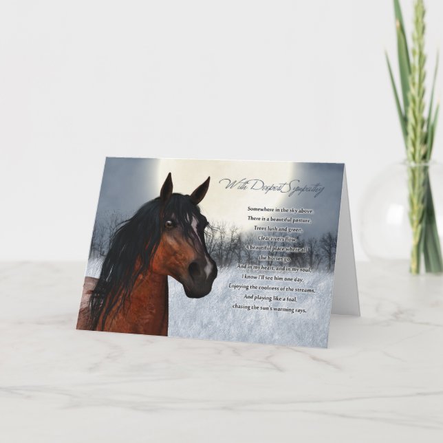 Tarjeta De Simpatía De Caballo mascota, Pérdida De (Anverso)