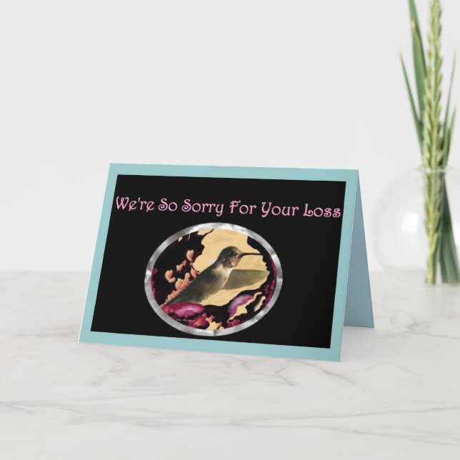 Tarjeta de simpatía de colibrí de todos nosotros (Anverso)