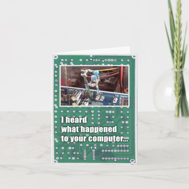 Tarjeta de simpatía de computadora rota (responsab (Anverso)