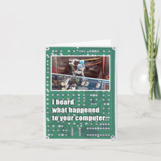 Tarjeta de simpatía de computadora rota (responsab