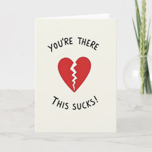 Tarjeta de simpatía de corazón roto