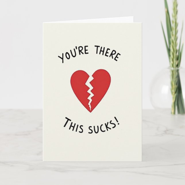 Tarjeta de simpatía de corazón roto (Anverso)