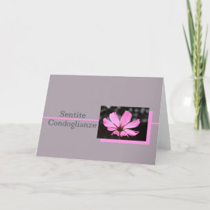 tarjeta de simpatía de cosmos rosa italiana