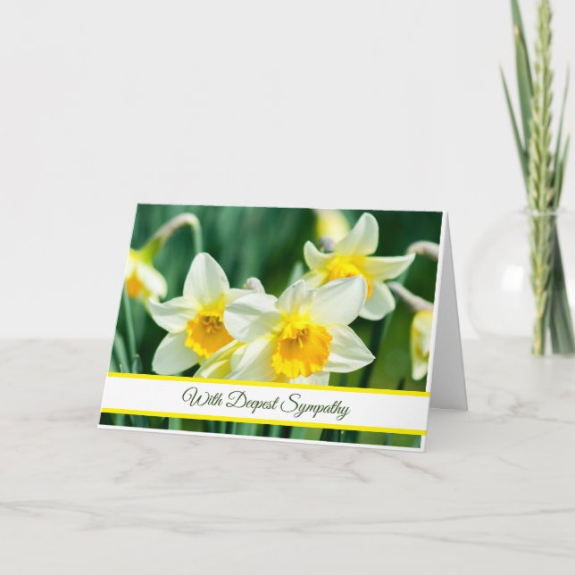 Tarjeta de simpatía de Daffodils (Anverso)