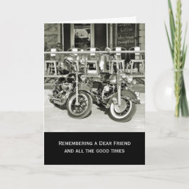 Tarjeta de simpatía de dos motocicletas vintage