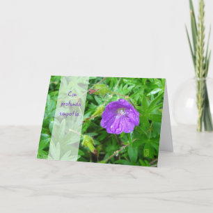 Tarjeta de simpatía de Flor Morada de mí